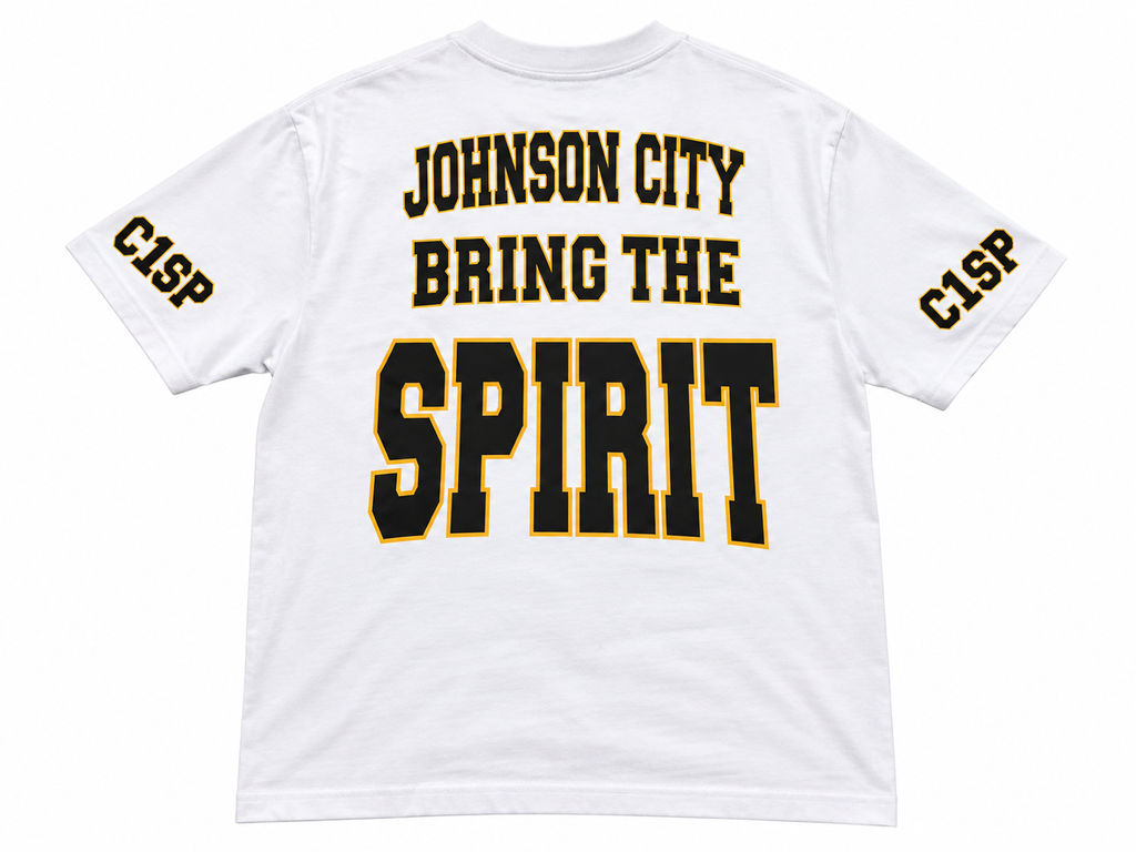 C1TY Spirit White and Navy Tee